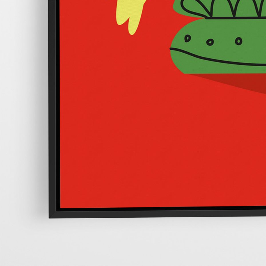 Obraz w ramie 50x70 - Abstrakcyjne Przenikanie - abstrakcyjne kwiaty, czerwone tło - rama czarna