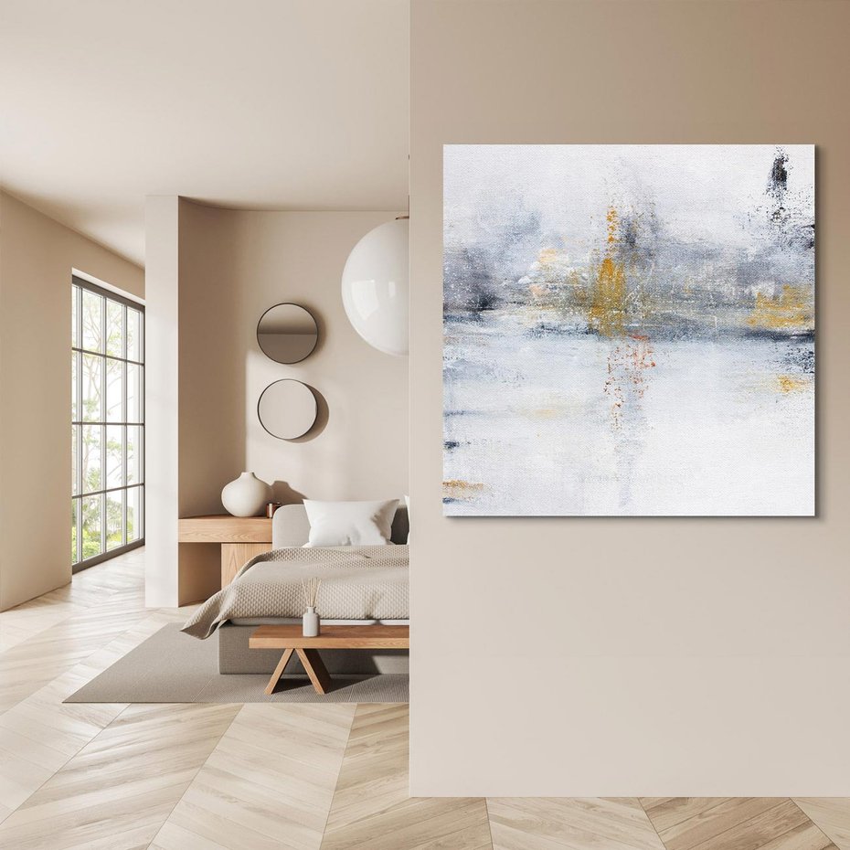 Obraz na płótnie 50x50 - Kontrastujące Chaosy - abstrakcja, kontrast