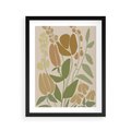 Plakat w ramie 40x50 - Beżowo i Roślinnie - nowoczesny plakat, roślinność - rama czarna