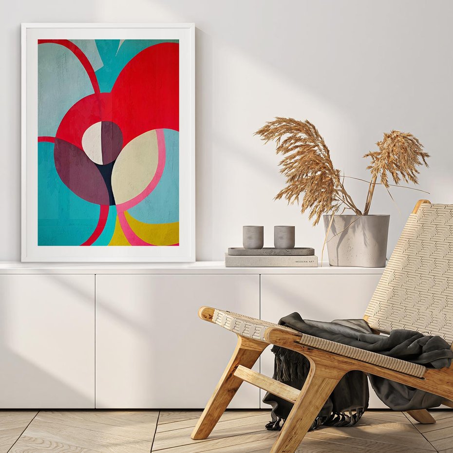 Plakat bez ramy 40x50 - Kolorowe Odsłony Inspiracji - abstrakcyjny obraz, olejny