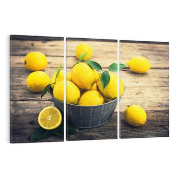 Obraz na płótnie 120x80 - Ożywczy koszyk - cytryny, koszyk