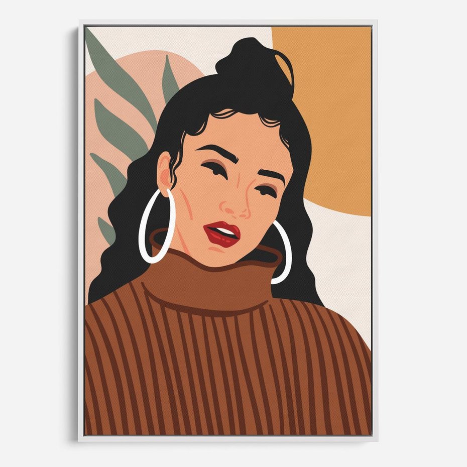 Obraz w ramie 70x100 - Kobiece Wibracje - nowoczesny plakat, styl retro - rama biała