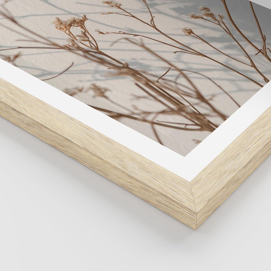 Plakat w ramie 40x50 - Boho gałązki suche - gałązki, suche - rama drewno