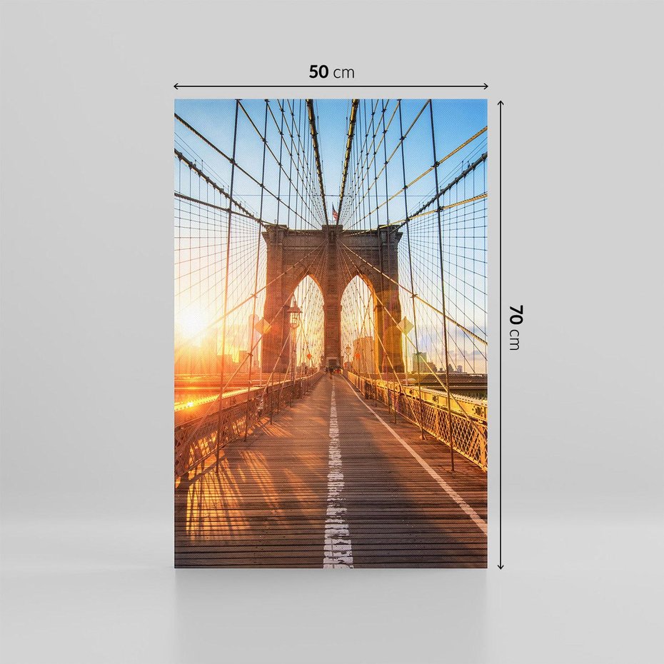 Obraz na płótnie 50x70 - Mosty Manhattanu - most, Nowy Jork
