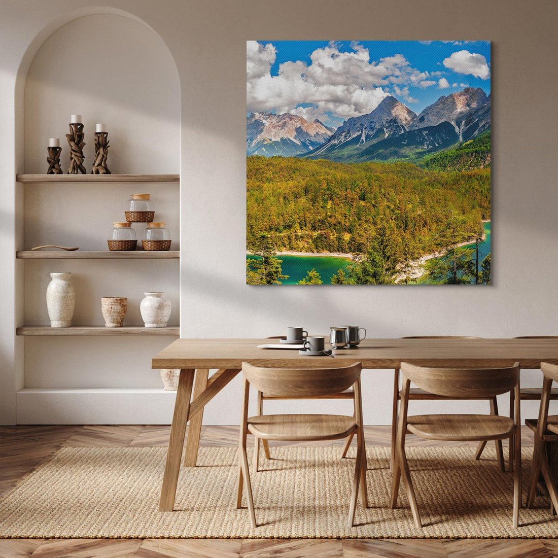 Obraz na płótnie 50x50 - Górski las - góry, las