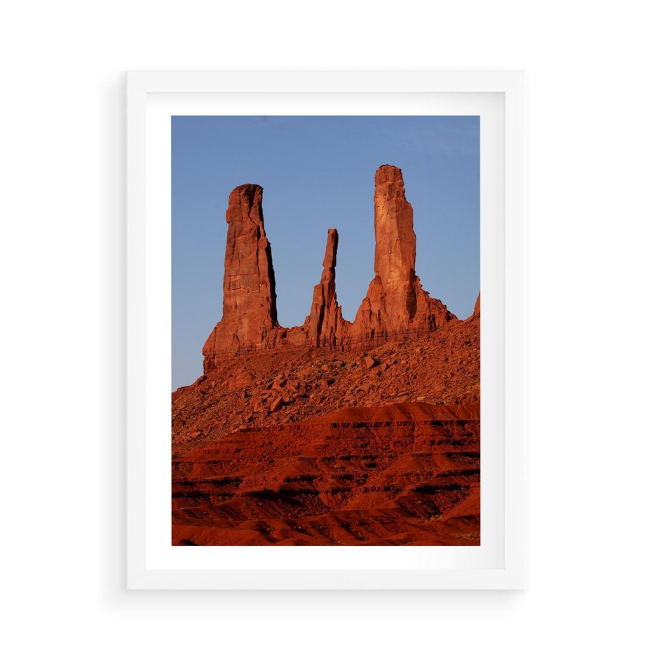 Plakat w ramie 50x70 - Wielki Kanion - majestat pustyni - Wielki Kanion, pustynia - rama biała