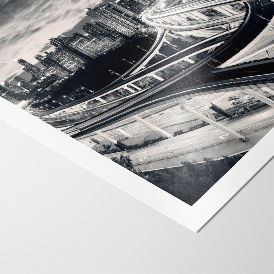 Plakat bez ramy 21x30 - Miejska Symfonia - miasto, nocą