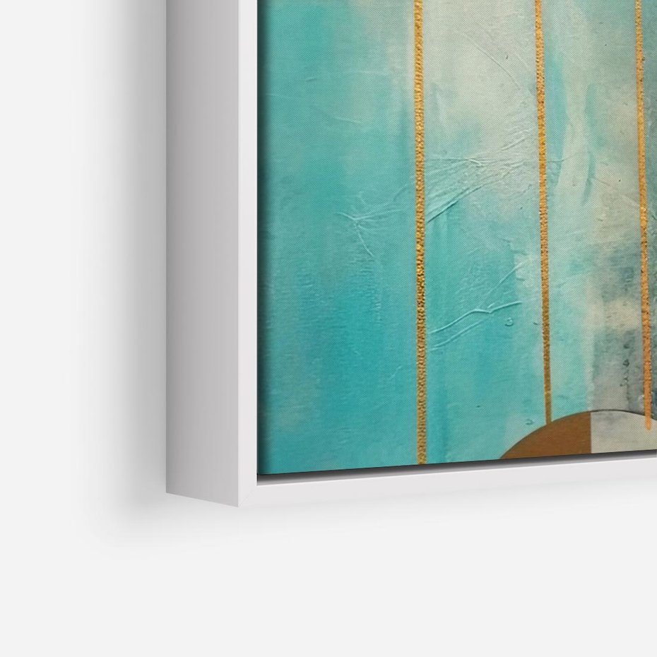 Obraz w ramie 70x50 - Abstrakcyjny Bałagan - abstrakcja, obraz olejny - rama biała