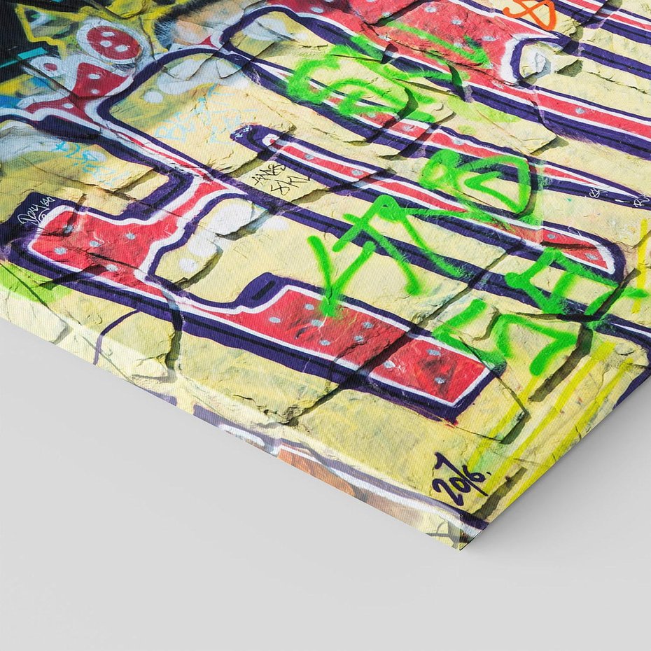 Obraz na płótnie 100x70 - Kolorowy wyraz - graffiti