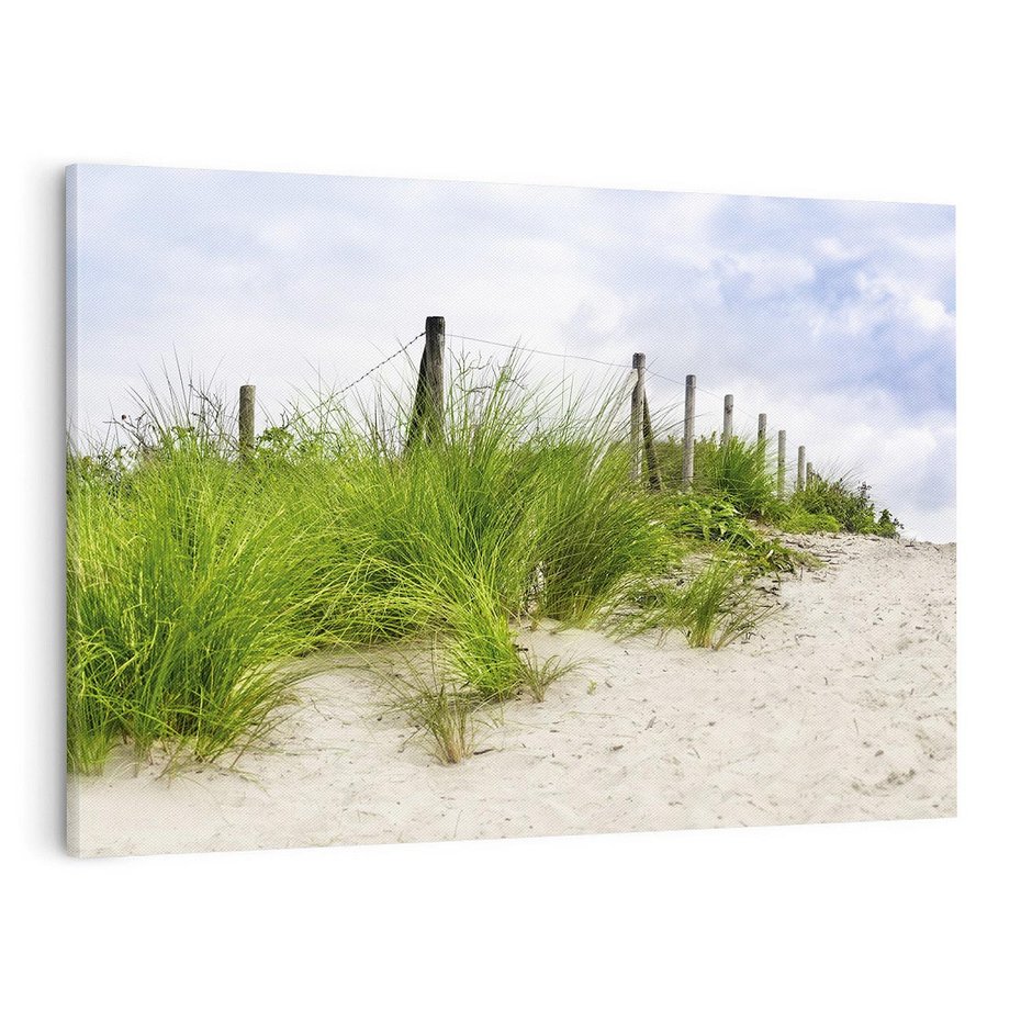 Obraz na płótnie 70x50 - Rajskie wydmy nad plażą - plaża, wydmy