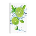 Obraz na płótnie 80x120 - Świeżość limonek w wodzie - limonki, woda