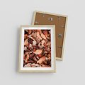 Plakat w ramie 30x40 - Magia Jesiennej Ziemi - liście, jesień - rama drewno
