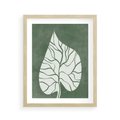 Plakat w ramie 40x50 - Migotliwe Wnętrze Zieleni - zielony plakat, roślinne motywy - rama drewno