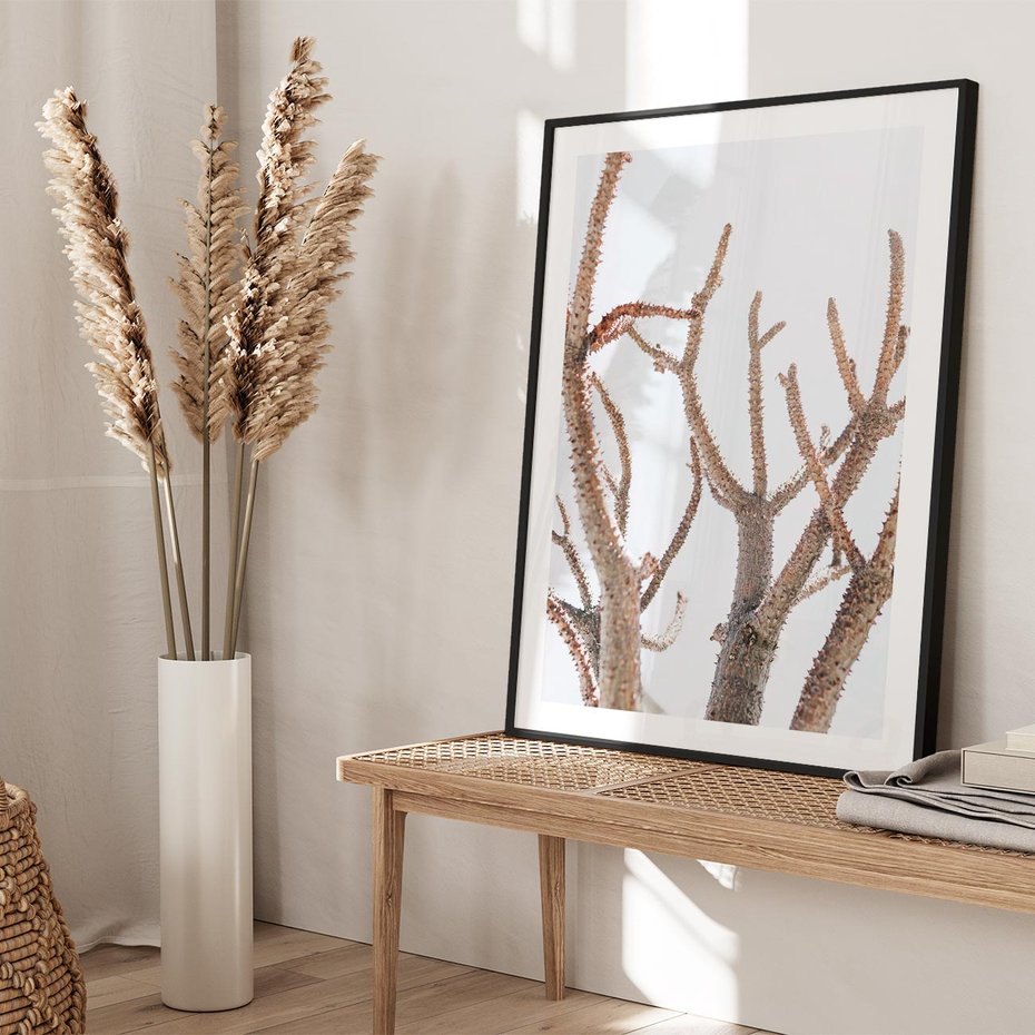 Plakat bez ramy 21x30 - Pustynna Harmonia Gałęzi - pustynna roślina, suche gałęzie