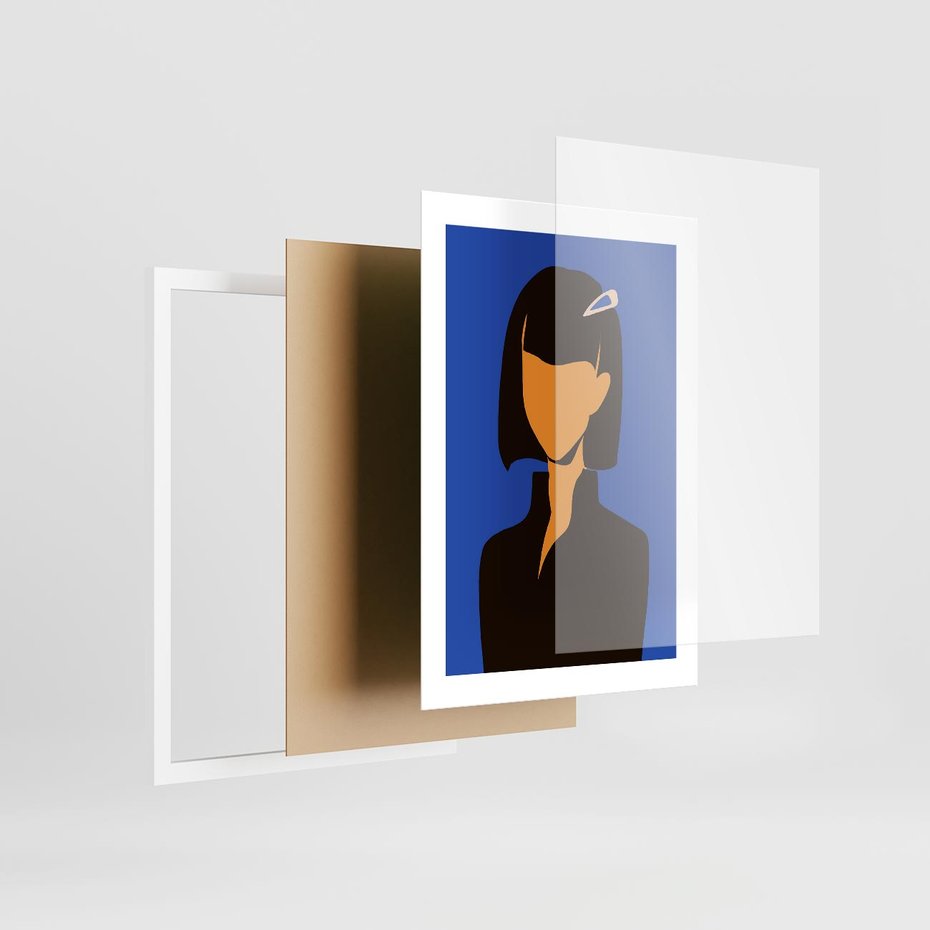 Plakat w ramie 30x40 - Energetyczne Zestawienie - sztuka nowoczesna, plakat - rama biała