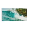 Obraz na płótnie 120x60 - Rajskie Wybrzeże - fotografia, duża fala