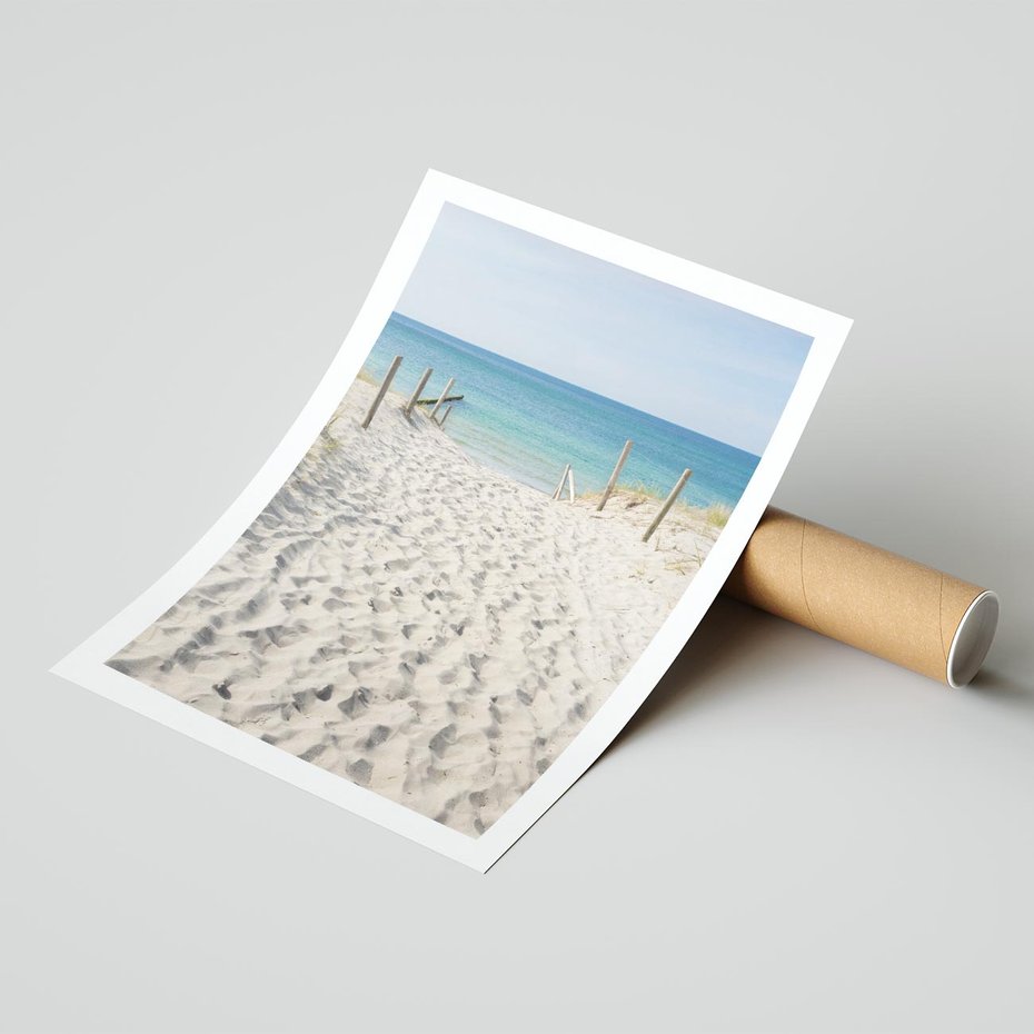 Plakat bez ramy 30x40 - Harmonia plażowego morza - plaża, morze