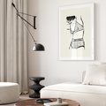 Plakat bez ramy 30x40 - Minimalistyczny Urok - szkic, kobieta w bieliźnie