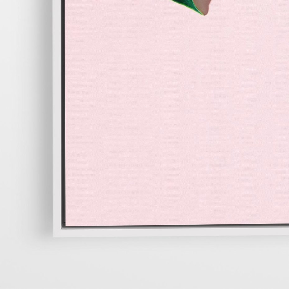 Obraz w ramie 70x50 - Siła Natury - liście, monstera - rama biała