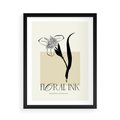 Plakat w ramie 50x70 - Wyblakłe odcienie snów - kwiat, irys - rama czarna