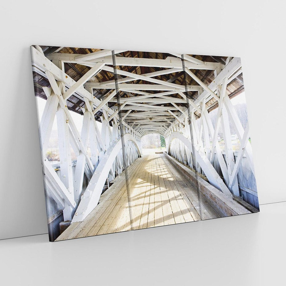 Obraz na płótnie 120x80 - Klimatyczny most w Ameryce - stary most, Ameryka