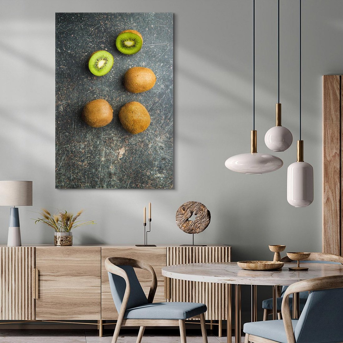 Obraz na płótnie 80x120 - : Zdrowe kąski - kiwi, owoce