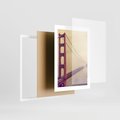 Plakat w ramie 30x40 - Most w mgle z perspektywą - most, perspektywa - rama biała