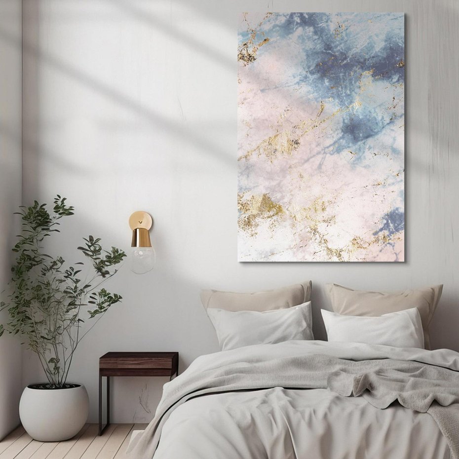 Obraz na płótnie 50x70 - Luksusowa Dekoracja - marmur, złoto