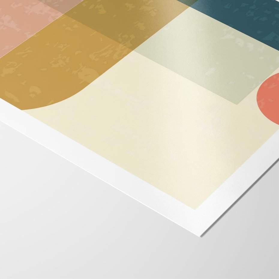 Plakat bez ramy 21x30 - Geometryczna Grafika na Plakacie - geometryczna nowoczesna grafika, minimalizm