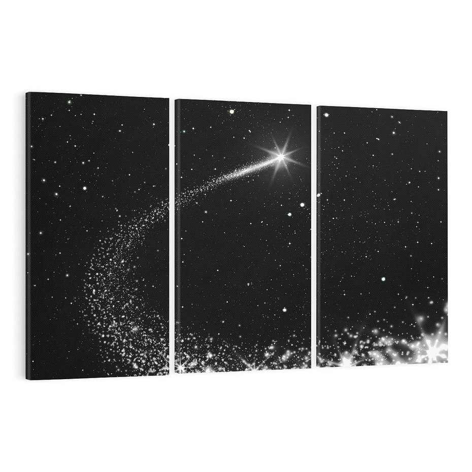 Obraz na płótnie 120x80 - Kometa wśród gwiazd - kometa, gwiazdy