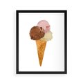Plakat w ramie 40x50 - Slodki Raj Lodziarni - lody, deser - rama czarna