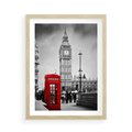 Plakat w ramie 50x70 - Ikoniczny Big Ben w Londynie - Big Ben, Londyn - rama drewno