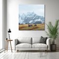 Obraz na płótnie 70x70 - Odkryj Ich Urok - góry, skandynawia