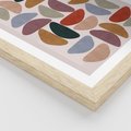 Plakat w ramie 50x70 - Kolorowe Echo Boho - abstrakcyjny obraz, geometryczna kompozycja - rama drewno