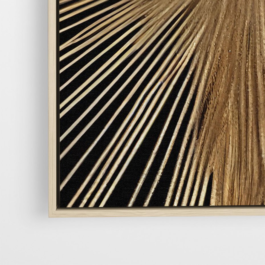 Obraz w ramie 50x70 - Metaliczne Boho Abstrakcje - boho, słońce - rama drewno