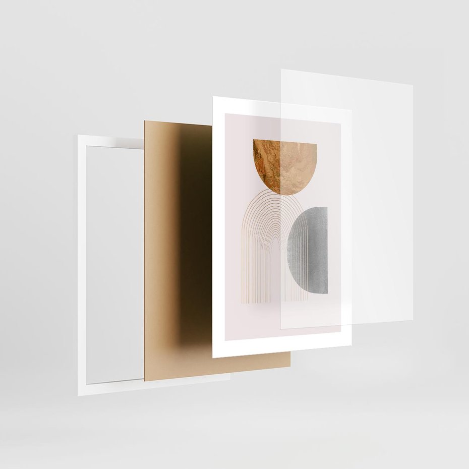 Plakat w ramie 30x40 - Nowoczesna Sztuka Geometrii - nowoczesna sztuka, modern - rama biała