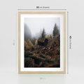 Plakat w ramie 30x40 - Górski las - stary zniszczony domek w górach, góry - rama drewno