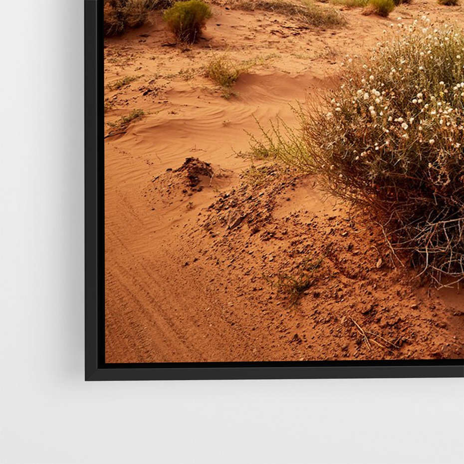 Obraz w ramie 50x70 - Pejzaż pustynnego kanionu - pustynia, kanion - rama czarna