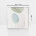 Obraz w ramie 50x50 - Akwarelowa Symfonia Natury - abstrakcyjne delikatne plamy, akwarelowe - rama biała
