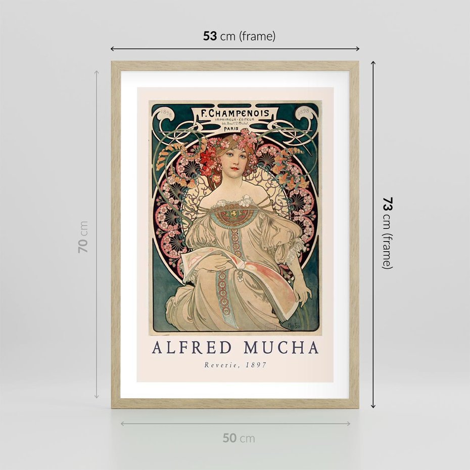 Plakat w ramie 50x70 - Piękno Art Nouveau - plakat, obraz - rama drewno