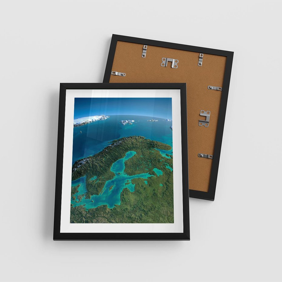 Plakat w ramie 40x50 - Beztroski widok na ocean - widok, ocean - rama czarna