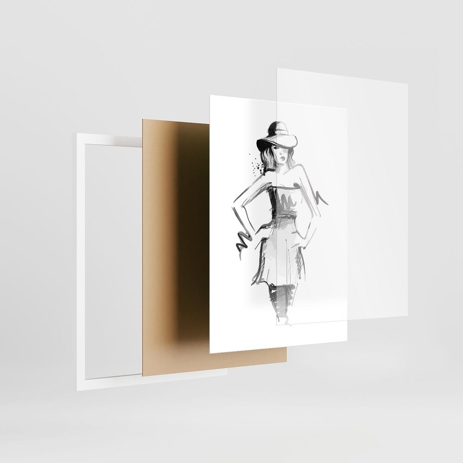 Plakat w ramie 30x40 - Piękno mody i urody - beauty, fashion - rama biała