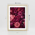 Plakat w ramie 30x40 - Róże - piękno kwiatów - róże, kwiaty - rama drewno
