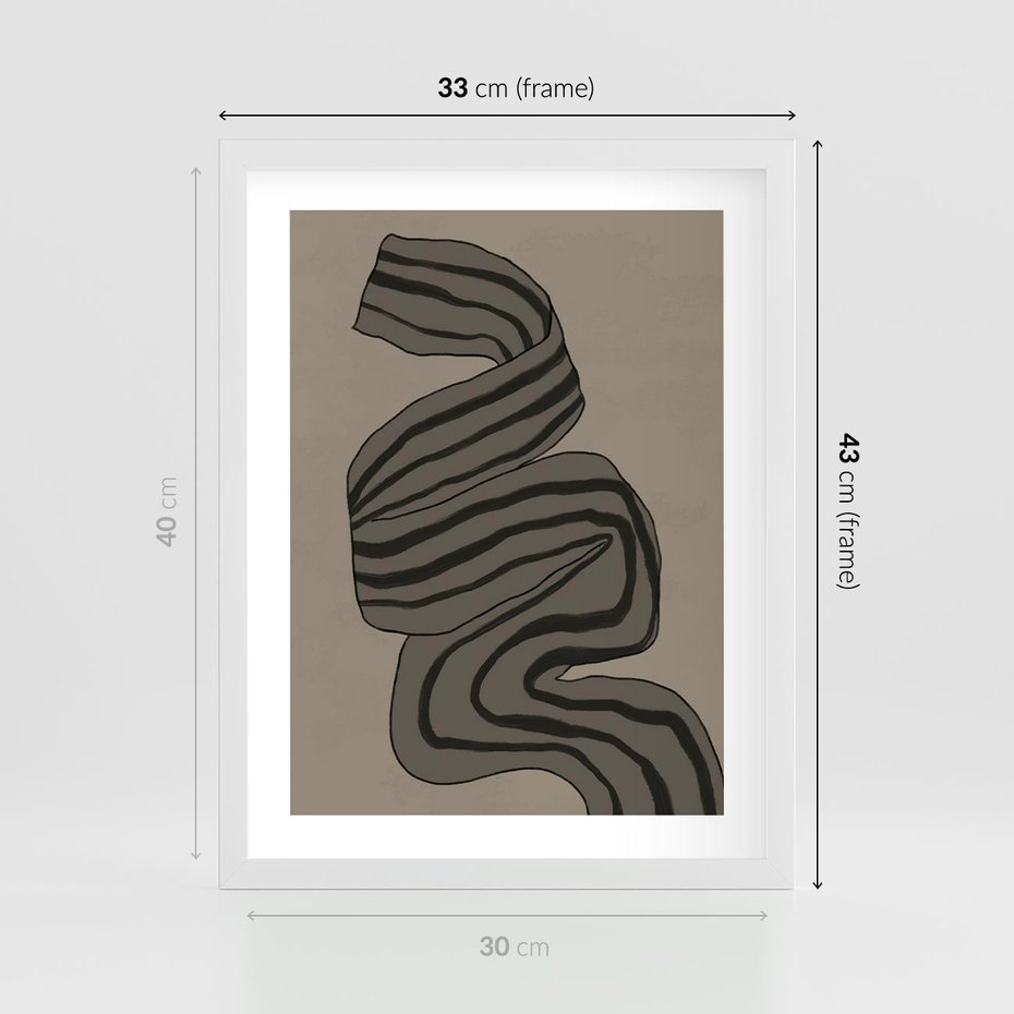 Plakat w ramie 30x40 - Niezwykłe Przesilenia - nowoczesna geometryczna sztuka, loftowe wnętrze - rama biała