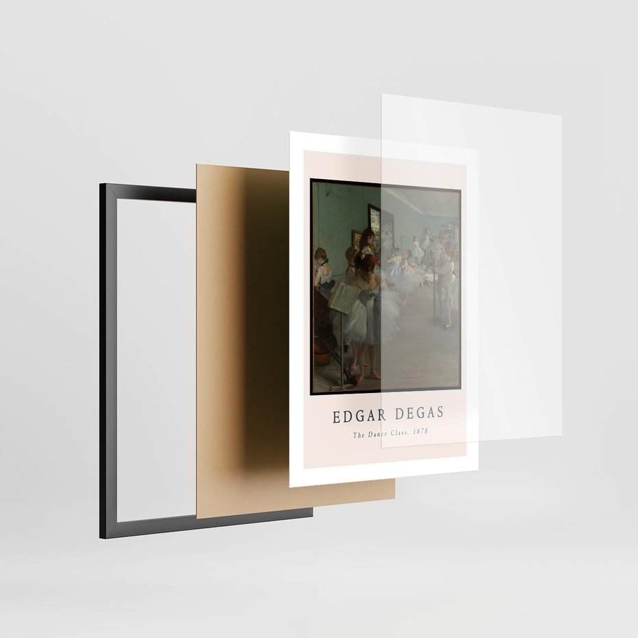 Plakat w ramie 50x70 - Elegancja Baletu - Edgar Degas, reprodukcja obrazu - rama czarna