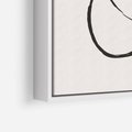Obraz w ramie 50x70 - Modernistyczne Refleksje - abstrakcyjne szkicowane linie, minimalizm - rama biała