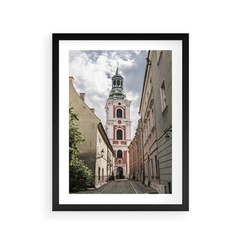 Plakat w ramie 40x50 - Magia perspektywy uliczki - uliczka, perspektywa - rama czarna