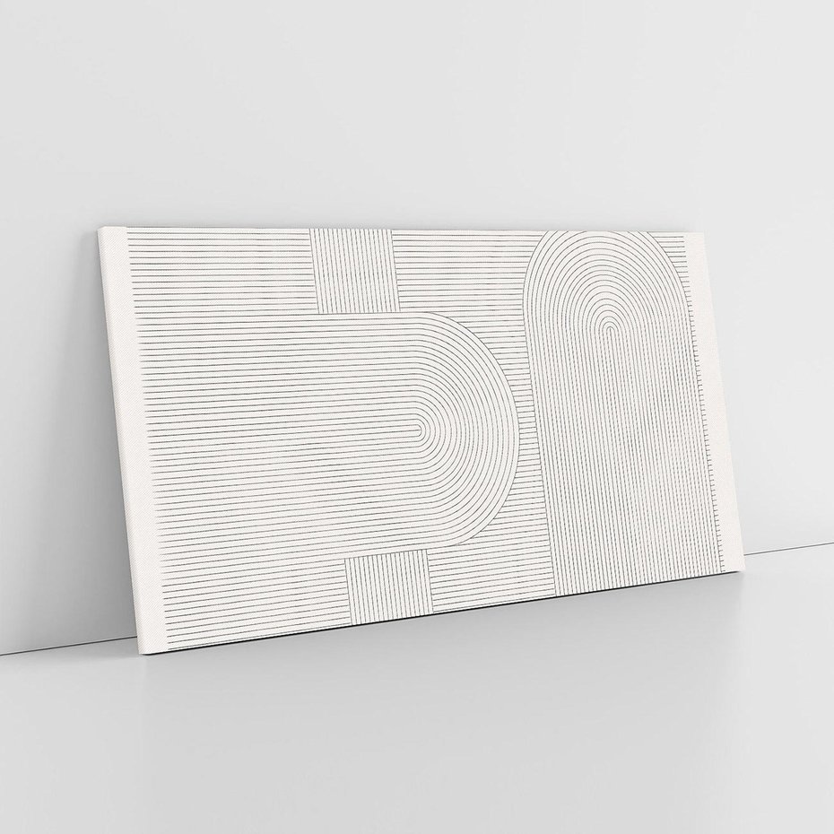 Obraz na płótnie 140x70 - Geometryczna Elegancja Mid Century - mid century, minimalizm