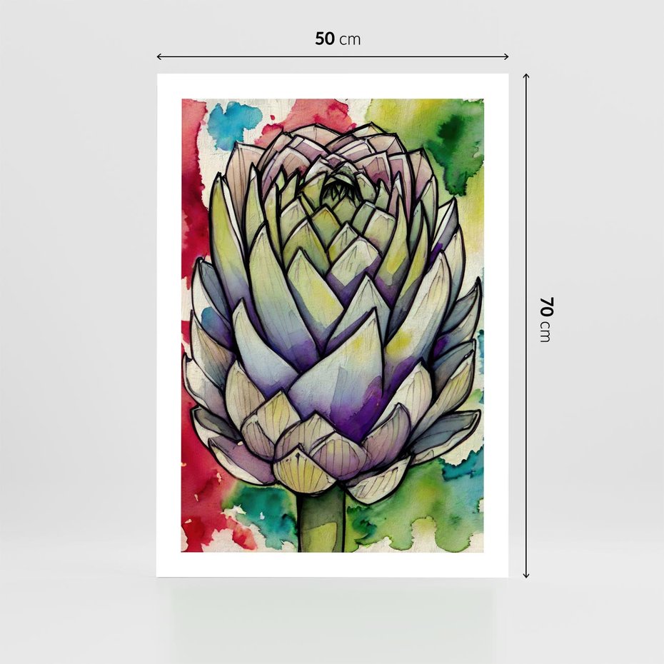 Plakat bez ramy 50x70 - Zamknięte w Roślinie - abstrakcja, akwarela