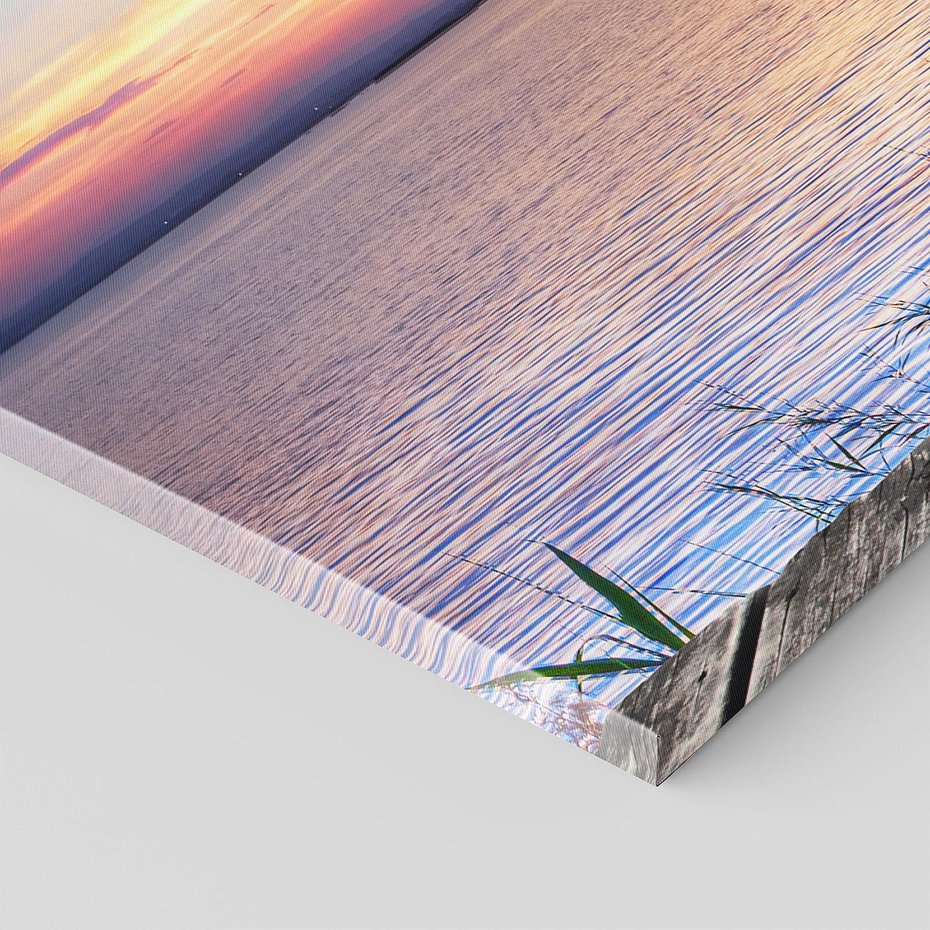 Obraz na płótnie 120x60 - Romantyczny zachód słońca nad morzem z ptakami - zachód, słońca